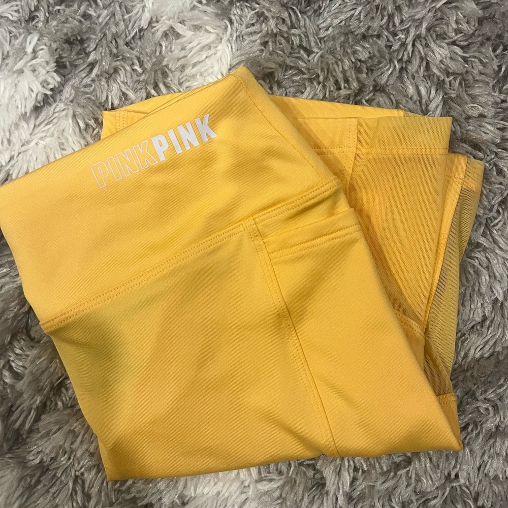 PINK Victoria's Secret Bright Yellow Leggings